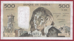 500 Francs "Pascal"- Du 02/02/1989.d--Alph H.289- 2 TROU D EPINGLES--SUP  -- (971) - 500 F 1968-1993 ''Pascal''