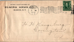 US Cover 1c Elmira 1905 Elmira Arms NY To Covington - Lettres & Documents