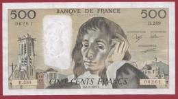500 Francs "Pascal"- Du 02/02/1989.D--Alph H.289- 2 TROU D EPINGLES--SUP  -- (976) - 500 F 1968-1993 ''Pascal''