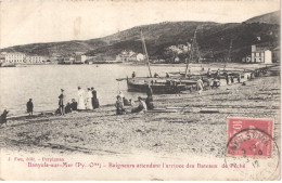 FR66 BANYULS SUR MER - Fau - Baigneurs Attendant L'arrivée Des Bateaux De Pêche - Animée - Belle - Banyuls Sur Mer
