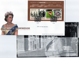 Grande Bretagne Lot 1 FDC The House Of Windsor Bloc 2012 - 2011-2020 Dezimalausgaben