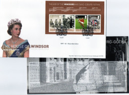 Grande Bretagne Lot 1 FDC The House Of Windsor Bloc 2012 - 2011-2020 Decimale Uitgaven