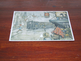 76454-               ILLUSTRATOR ANTON PIECK - CA. 11,5 X 16,5 CM. DOUBLE CARD - Pieck, Anton