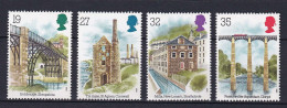 196 GRANDE BRETAGNE 1989 - Y&T 1384/87 - Archeologie Pont Mine Moulin Aqueduc - Neuf ** (MNH) Sans Charniere - Unused Stamps