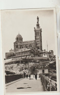 Marseille 13  Belle Carte Non Circulée Glacée Notre Dame De La Garde Et Le Pont Animé - Notre-Dame De La Garde, Lift