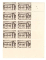 Yvert 610 - Chateau De Chenonceaux - Bloc De 10 Timbres Neufs Sans Traces De Charnières-Bord De Feuille - Otros & Sin Clasificación