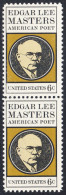 !a! USA Sc# 1405 MNH Vert.PAIR - Edgar Lee Masters - Neufs