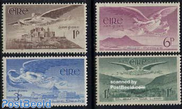 Ireland 1948 Airmail Definitives 4v, Mint NH, Religion - Angels - Art - Castles & Fortifications - Unused Stamps