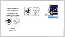 CENTENARIO DEL MOVIMIENTO SCOUT. CENTENARY OF SCOUTS. FDC  Madrid 2007 - Lettres & Documents