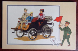 Chromo Tintin Voir Et Savoir " Automobile Origine à 1900 , Série 2 " - Voiture De Lanchester 1896 G.B. - Sammelbilder