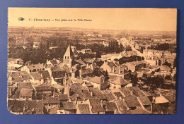 810 FRANCE FRANCIA VIENNE CHAUVIGNY VUE PRISE SUR LA VILLE BASSE REAL PHOTO RARE POSTCARD - Chauvigny