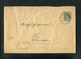 "WUERTTEMBERG" 1909, Dienst-Ganzsachenumschlag Mit K1 "BALINGEN" (B2058) - Postwaardestukken