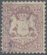 Bayern - Marken Und Briefe: 1870, 12 Kr. Lila, Wz Y, Violettblauer K 1 MÜNCHEN U - Autres & Non Classés