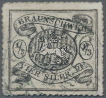 Braunschweig - Marken Und Briefe: 1864, Freimarkenausgabe ⅓ Sgr./4 Pfg. Schwarz - Brunswick