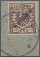 Deutsche Kolonien - Karolinen: 1899, 50 Pf Rötlichbraun Mit Gefälligkeitsentwert - Carolines