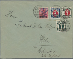 Danzig: 1921, Freimarken Wappen 30 Pfg. Violettultramarin/karminrot Mit KOPFSTEH - Autres & Non Classés
