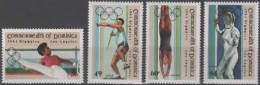 DOMINICA :1984: Y.798-801 + BF88 : ## Olympics LOS ANGELES 1984 ##. @§@ Lancement Du Javelot – Plongeon De Haut-vol .... - Ete 1984: Los Angeles