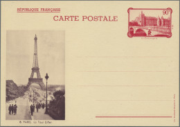 France - Postal Stationery: 1936, Pictorial Card 90c. Red "REPUBLIQUE FRANCAISE" - Altri & Non Classificati