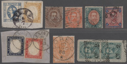 Italy: 1862/1897 Ca., Comprehensive Collection With Ca.200 Stamps And More Than - Sammlungen