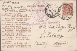 Italy - Postal Stationary: 1914/1918, Approx. 150 "cartoline Postale In Franchig - Stamped Stationery