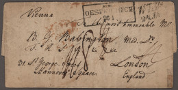 Österreich - Vorphilatelie: 1772/1848, Partie Von Neun Transitbriefen, Meist Nac - ...-1850 Prephilately