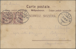 Schweiz: 1897-1948 Destination Argentinien: Posten Von 15 Briefen, Ganzsachen Un - Collections