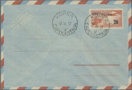 Trieste - Zone B - Postal Stationery: 1947/1954, Lot Of Six Postal Cards And Thr - Marcophilia