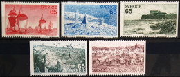 SUECIA 1974 - TURISMO - PAISAJES - PESCA - YVERT 833/837** - Ungebraucht