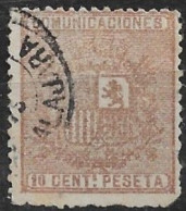 ESPAÑA 1874 - Escudo De España Sello  10 C. Edifil  153 - Gebruikt