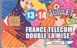 CARTE-PUBLIC-50U-F1222-Gem2-06/02-14 JUILLET-2-N°-UTILISE-TBE- - 2002