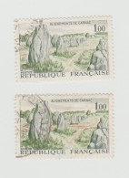 France 2 Timbres Oblitérés Année 1965 YT N° 1440 Chemin Couleur Beige Plus Large - Usados