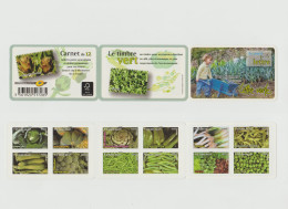 France 2012 Carnet Non Plié 12 Timbres Yvert Et Tellier N° BC739 Le Timbre Vert Des Légumes Pour Une Lettre Verte - Autres & Non Classés