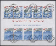 Monaco 1986 Europa CEPT Natur-u. Umweltschutz Küste Block 32 Gestempelt (C91372) - Blocks & Kleinbögen