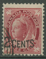 Kanada 1899 Königin Viktoria 57 Mit Neuem Wertaufdruck 2 Cents, 75 Gestempelt - Used Stamps
