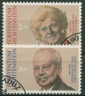 Liechtenstein 1990 Fürstenpaar Fürst Franz Josef Fürstin Gina 988/89 Gestempelt - Used Stamps