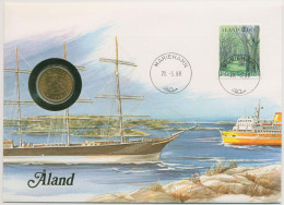 Aland 1988 Schiffe Numisbrief Mit 20 Pennia Finnland (N62) - Finlandia