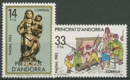 Andorra (span.) 1982 Weihnachten Statue 163/64 Postfrisch - Ungebraucht