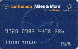 Greece - Lufthansa Airlines Miles & More Magnetic Card - Autres & Non Classés