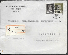 Turkey Izmir Registered Cover Front Mailed To Germany 1933. 30K Rate Ataturk Stamps - Lettres & Documents