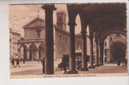 LIVORNO  PIAZZA VITTORIO EMANUELE LA CATEDRALE  VG  1918 - Livorno