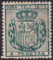 Cuba 1879 Telégrafo Ed 48  Telegraph MNG(*) - Cuba (1874-1898)