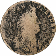 France, Louis XIV, Liard, Nantes, Cuivre, B+, Gadoury:81 - 1643-1715 Lodewijk XIV De Zonnekoning