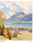 73867417 Schliersee Panorama Kuenstlerkarte Schliersee - Schliersee