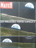 Paris Match N°1049 14 Juin 1969 Apollo X, Les Fabuleuses Photos; Papillon; Eddy Merckx - General Issues