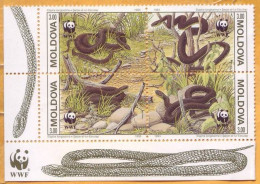 1993 Moldova Moldavie, Fauna, Snakes, Nature, WWF, 4v Mint - Snakes