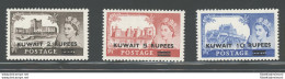 1955-57 KUWAIT, Stanley Gibbons N. 107-09 - 3 Valori - MNH** - Autres & Non Classés