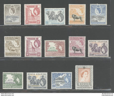 1954-59 Kenya Uganda Tanganyika - Stanley Gibbons N. 167- 80 - Elisabetta II- 16 Valori - Serie Completa - MNH** - Sonstige & Ohne Zuordnung