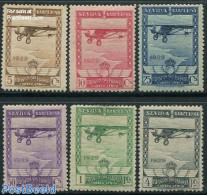 Spain 1929 Int. Exhibitions, Plane 6v, Unused (hinged), Transport - Aircraft & Aviation - Ongebruikt