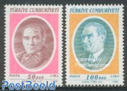 Türkiye 1996 Definitives, Ataturk 2v, Mint NH, History - Politicians - Other & Unclassified