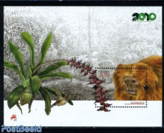 Portugal 2010 Int. Year Of Biodiversity S/s, Mint NH, Nature - Animals (others & Mixed) - Flowers & Plants - Monkeys - Ongebruikt